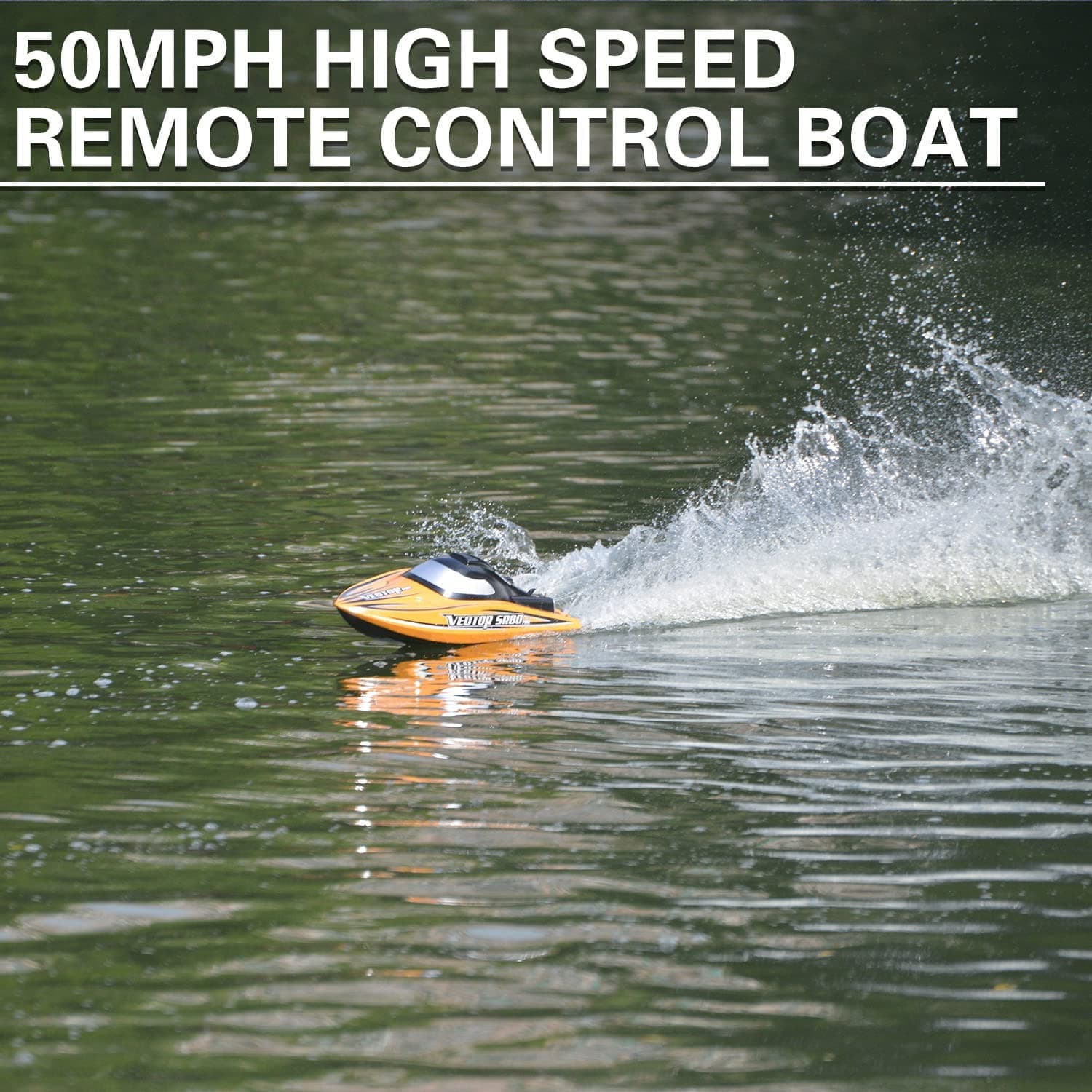 VOLANTEXRC VectorSR80 Pro Brushless RC Boat 50MPH High-Speed Auto Roll Back  Waterproof RTR for Adults & Kids 79804P