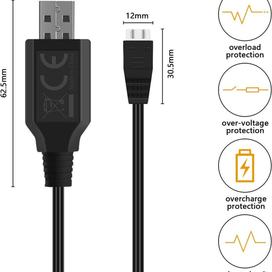 SUPULSE 2pcs USB Charger Cable 2A for 2S 7.4V LiPo Battery with XH-3Pin Plug for RC Boat RC Truck RC Plane-EXHOBBY LIMITED.