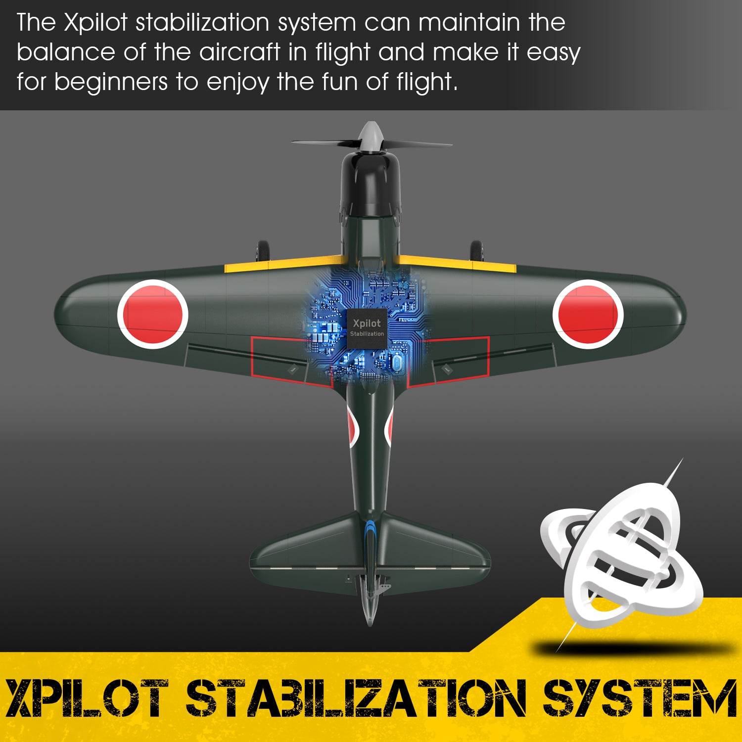 VOLANTEXRC Zero 4ch Remote Control Airplane for Beginners Xpilot Stabilizer  Warbirds