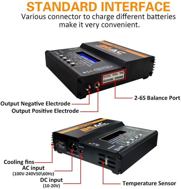 r c lipo battery balance porty XH2.54 RC Port to JST Adapter 22AWG Silicone Wire 2S 3S 4S 5S 6S Charger Port to JST For RC Drone Plane Designed for 3S packs Lipo Battery Charger, 1S-6S RC
