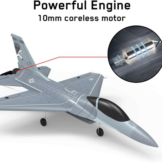 VOLANTEXRC 4-CH Jet F-16 Fighting Falcon RTF with Xpilot Stabilizer, Perfect for Beginners (761-10) - EXHOBBY