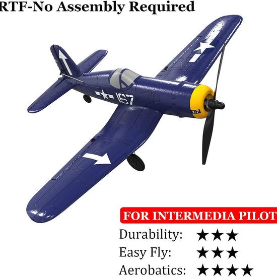 VOLANTEXRC F4U Corsair 4CH Warbird Airplane with Xpilot Stabilizer - One-key Aerobatic RTF 761-8 PNP.