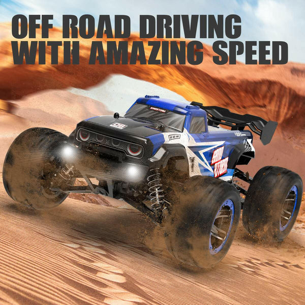 RACENT 1:16 Scale SandStorm 30MPH High Speed 4WD 2.4 GHz RC Monster Truck(785-6).