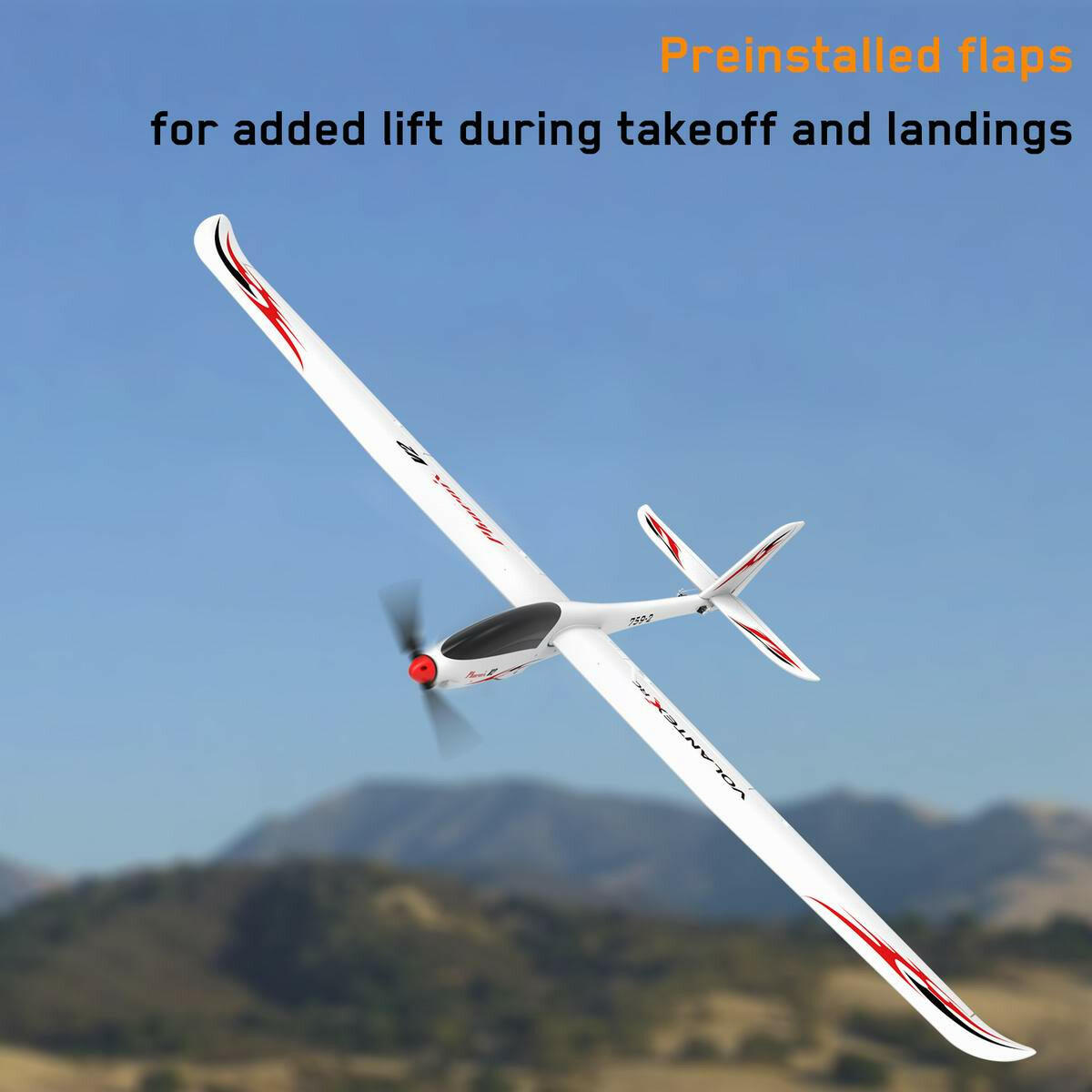 Phoenix V2 5 Channel Glider with 2 Meter Wingspan and Super Slim Streamline  Plastic Fuselage (75902) PNP