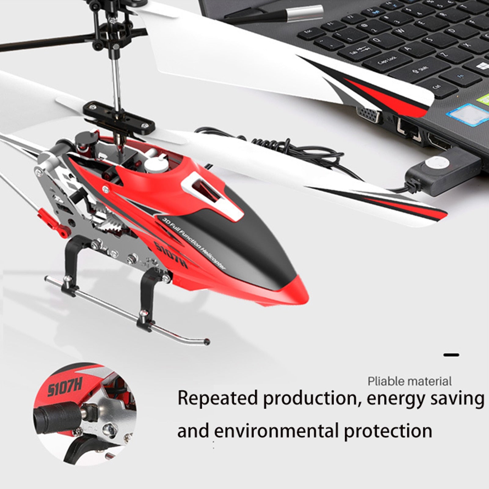 RC Helicopter Remote Control Helicopter  Auto-hover Gyro Stabilization with LED light Mini RC Toy for Kids-EXHOBBY LIMITED.