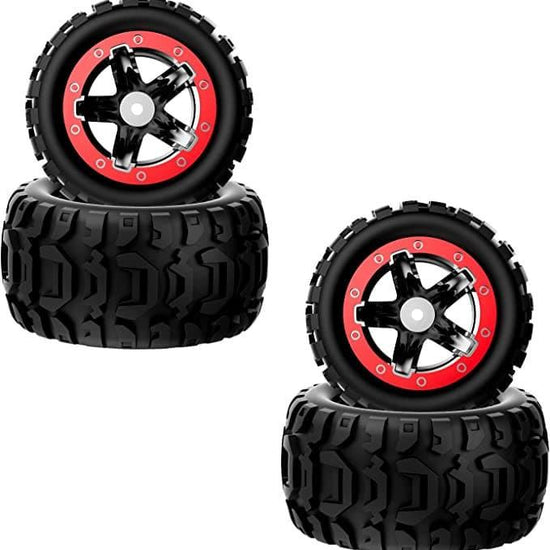 4 Pieces Truck Wheels for RC Truck Crossy 1/16 (RED).