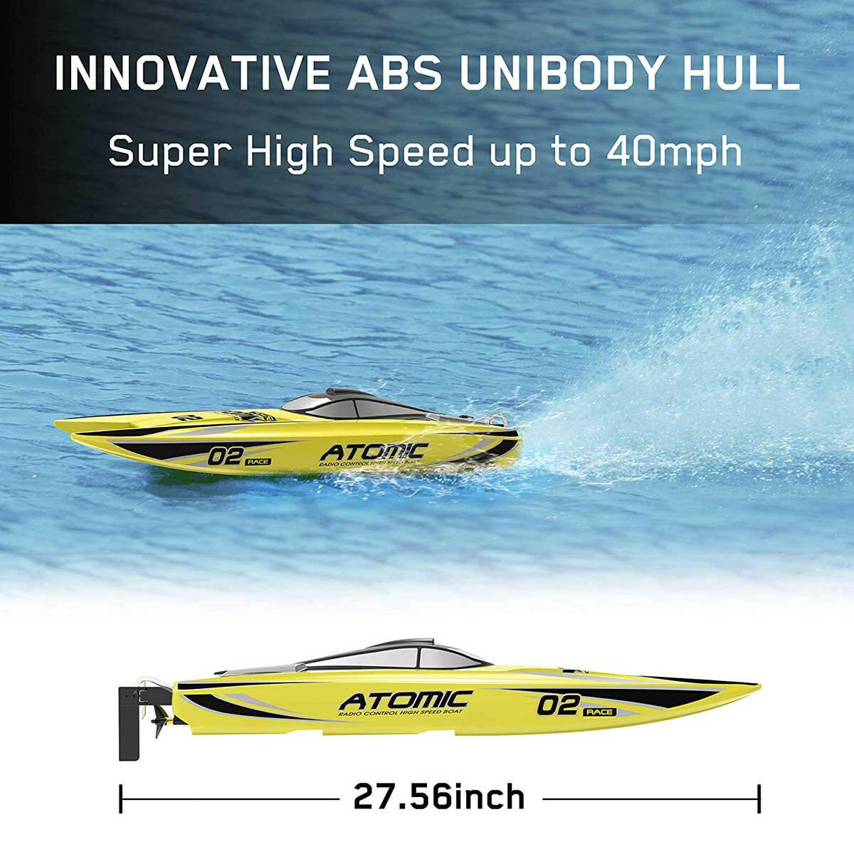 VOLANTEXRC Atomic 45mph High Speed Brushless Remote Control RC Bo