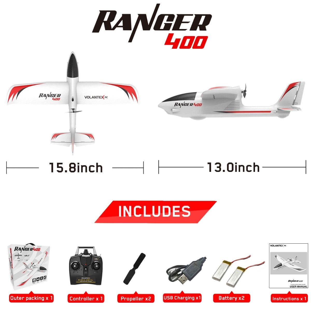 Ranger RC Airplane with Gyro Stabilizer VOLANTEXRC Official | EXHOBBY