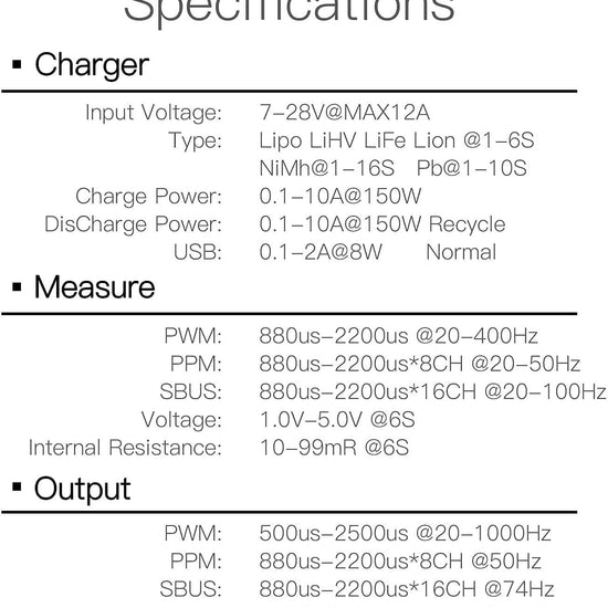 SUPULSE S6 Balance Charger Discharger for 1S-6S LiPo Battery NiMH/NiCD/Li-PO/Li-Fe/Pb with Power Supply - EXHOBBY