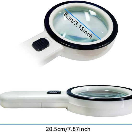 30X Portable Magnifying Glass Illuminated Magnifier Loupe - EXHOBBY